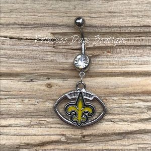 Saints Football Belly Button‎ Ring
